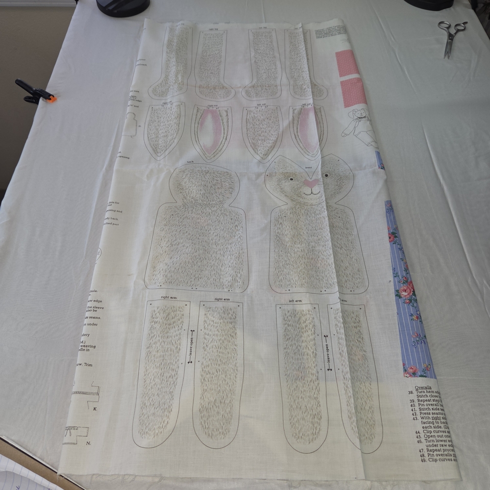 VIP Screened Print Cut & Sew "Once Upon A Time" Carrots Cottontail Pattern RRCP - Picture 6 of 8